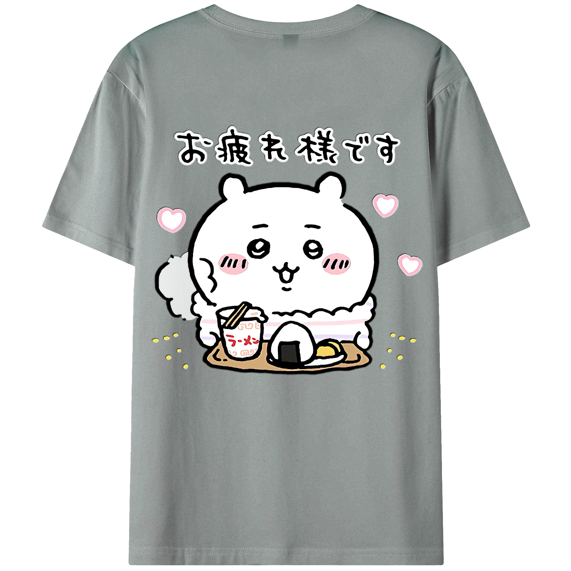 （画像用） ちいかわ ちいかわ Chii-kawa chiikawa 綿100％ メンズ半袖Tシャツ（バックプリント） 通気性